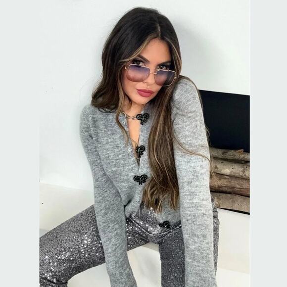 RARE!!! ZARA Embellished Knit Top NWT - Picture 9 of 16